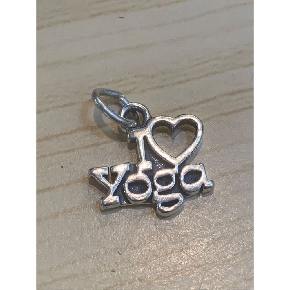 .925 I Love Yoga Sterling Silver Jewelry Charm #sport #namaste